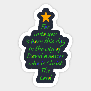 Luke 2:11 Christmas Verse Sticker